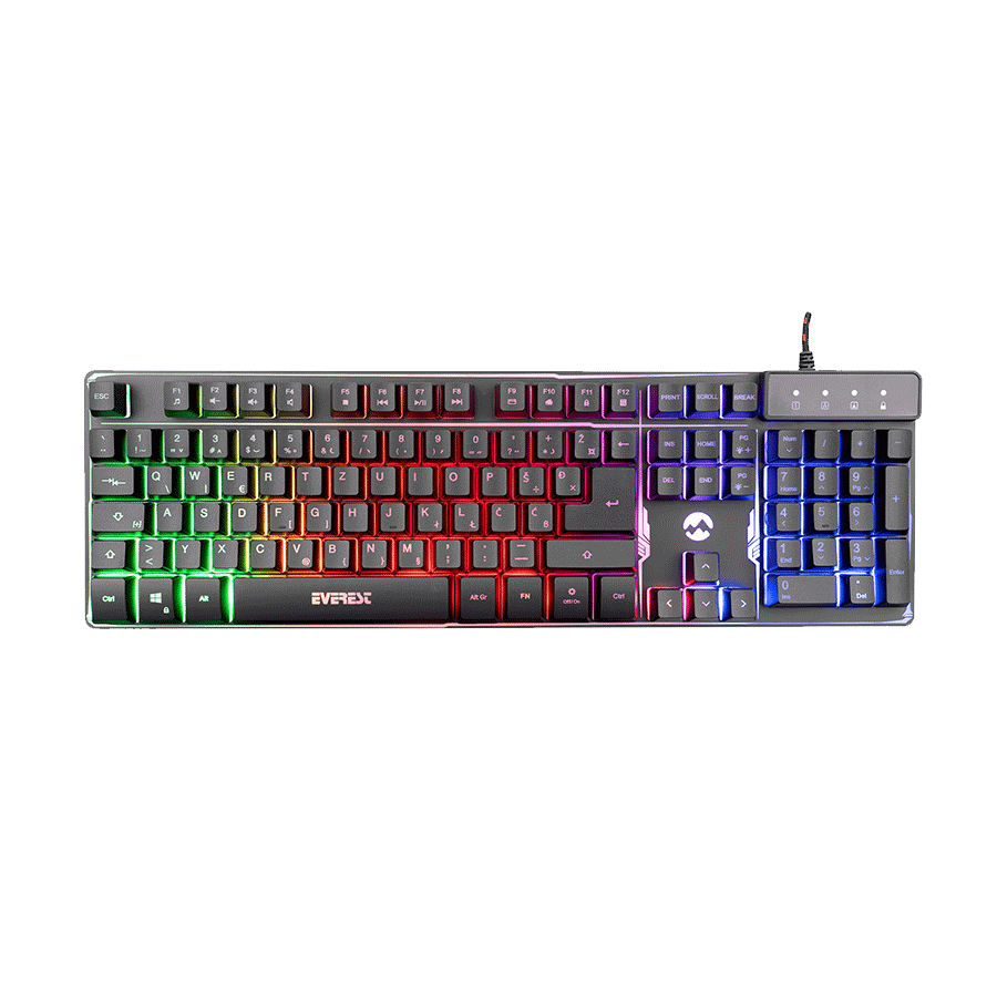 Everest Tastatura gaming, Crna