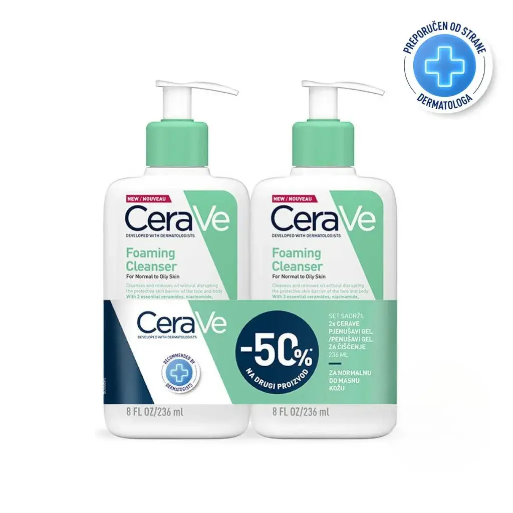 Cerave® Pjenasti gel za pranje i kupanje, 2 komada, 236 ml