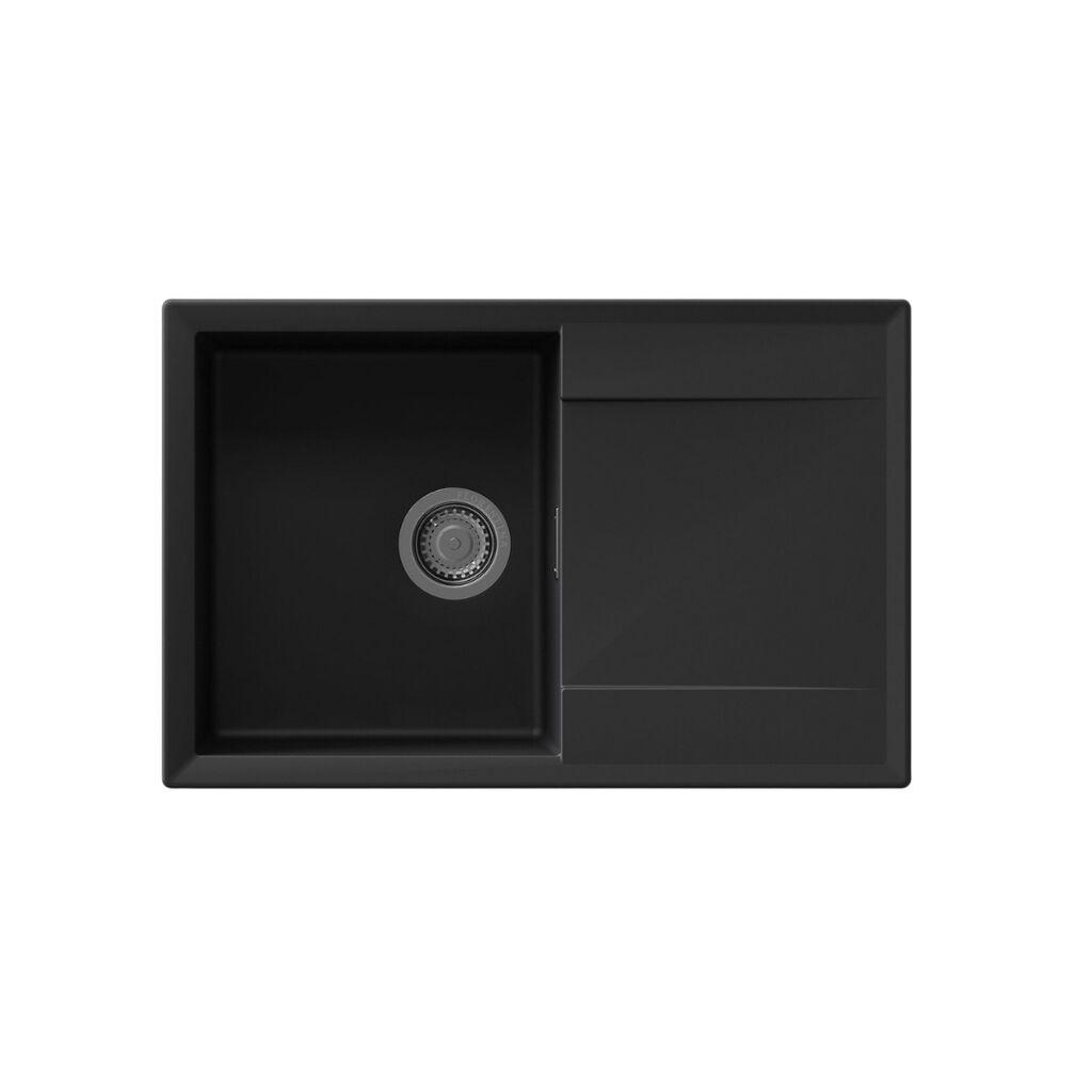 Valterra Granitna sudopera Luna, 770 x 460 mm, Crna