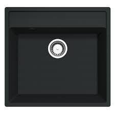 Sandonna Granitna sudopera Selena, 530 x 500 mm, Crna