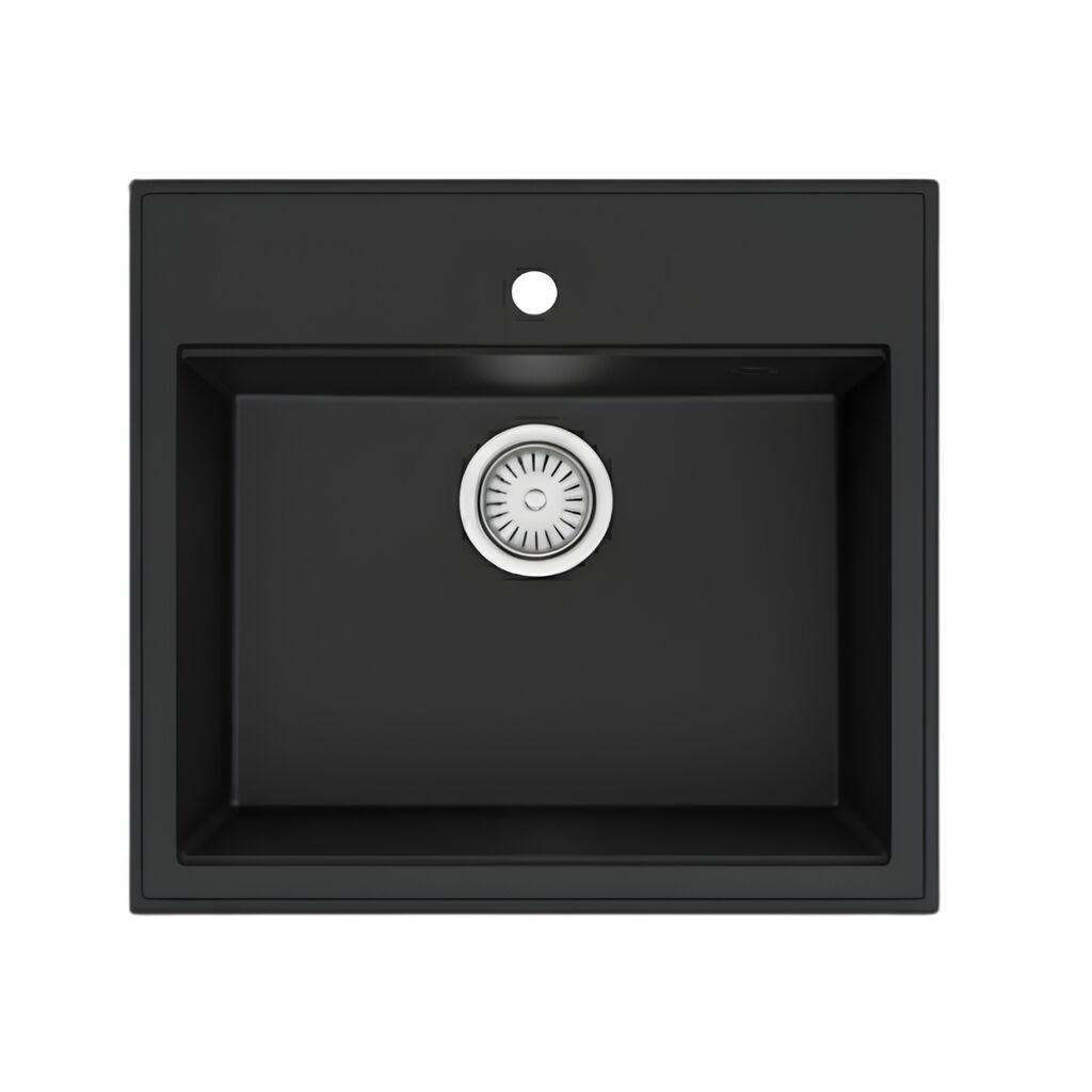 Valterra Granitna sudopera Verona, 560 x 510 mm, Crna