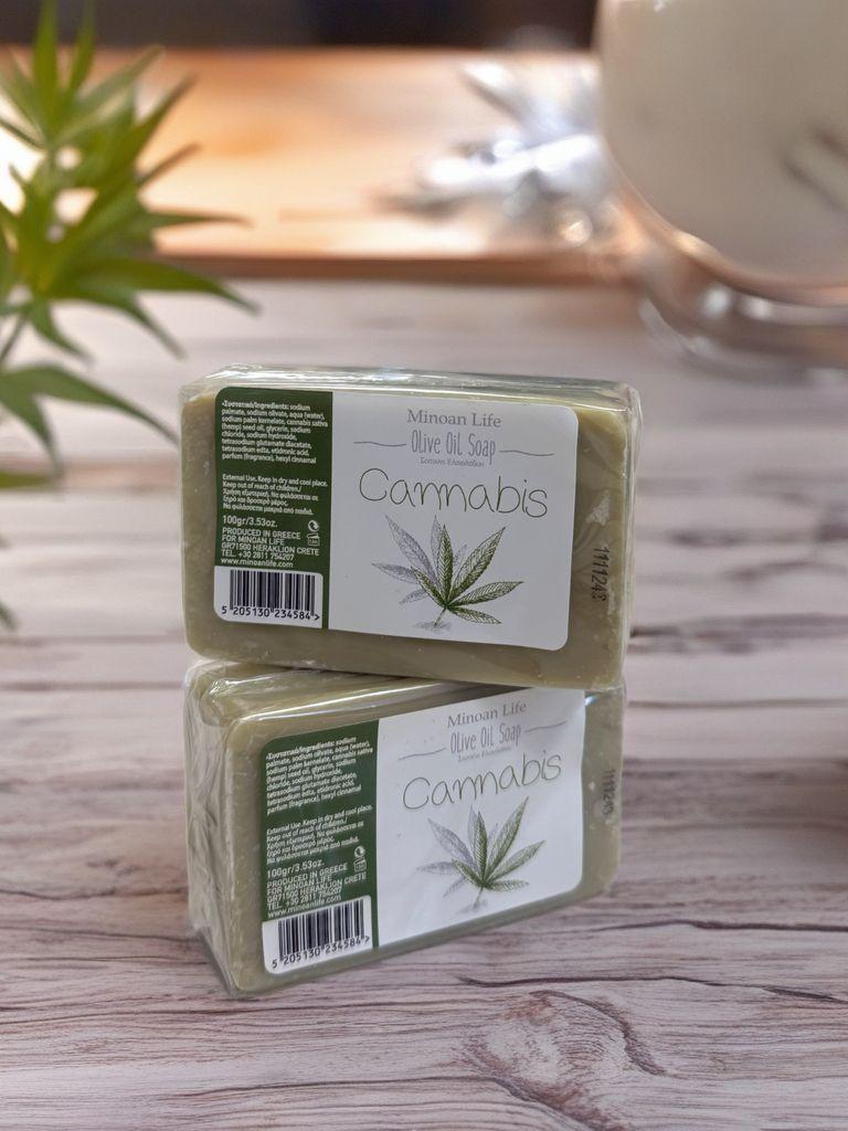 Minoan Life Sapun Olive Oil Cannabis Art, 100gr