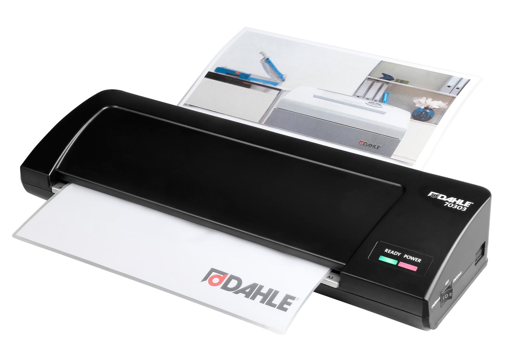 DAHLE Laminator A3 70303, Sa 4 valjka, Crna