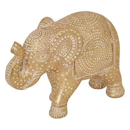 Atmosfera Figura Gajah Elephant V11,5 211675, Zlatna Boje