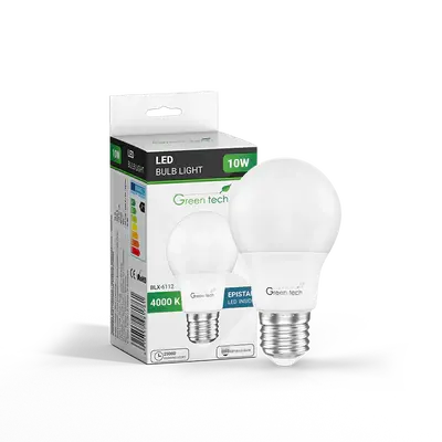 Gama Led žarulja Green Tech, 10 W, 4000 K, E27, A60, 1000 Lm, Ip40, Bijela