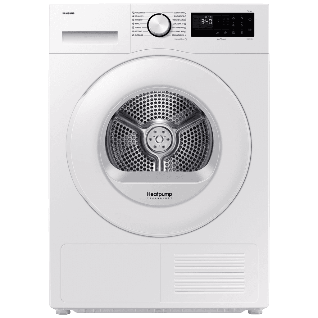 Samsung Mašina za sušenje veša DV90DG52A0TELE, Sa toplotnom pumpom, 9 Kg, Bijela