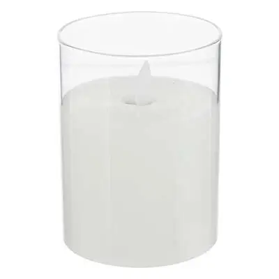 Atmosfera Staklena Svijeća Sena Led 196076, 7,5x10 cm, Bijela