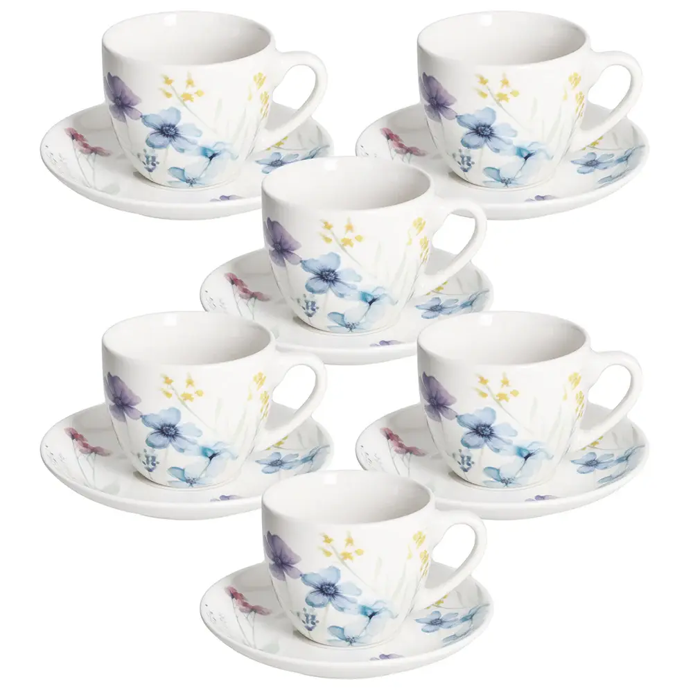 Set Šoljice za čaj i tanjirići Iris florenne IR685026139, 6 kom