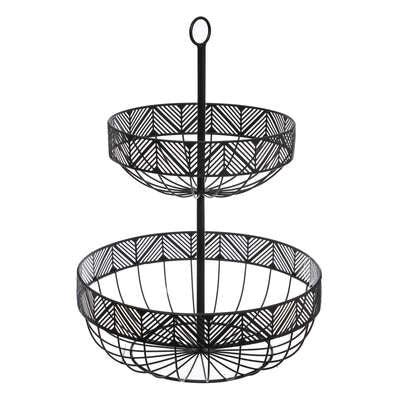 Atmosfera Zdjela za voće Friz 154289, 2 nivoa, Crna