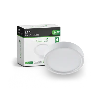 Gama Led Panel Green Tech, 24 W, 6500 K, Nadgradni Okrugli, Bijeli
