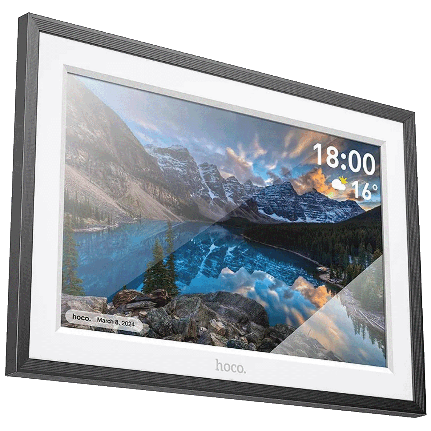 Hoco. Digitalni foto okvir HI13, 10", LCD touch panel, WiFi, microUSB, Crni