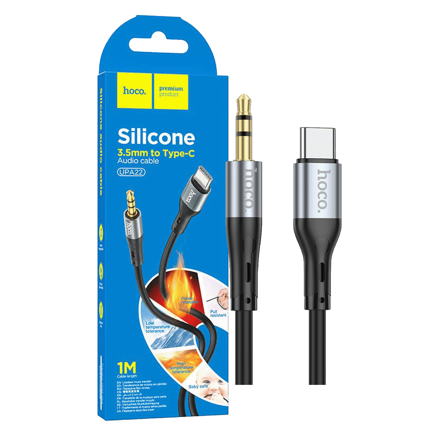 Hoco. Audio kabl USB Type-C na 3.5mm UPA22, 1m, Crni