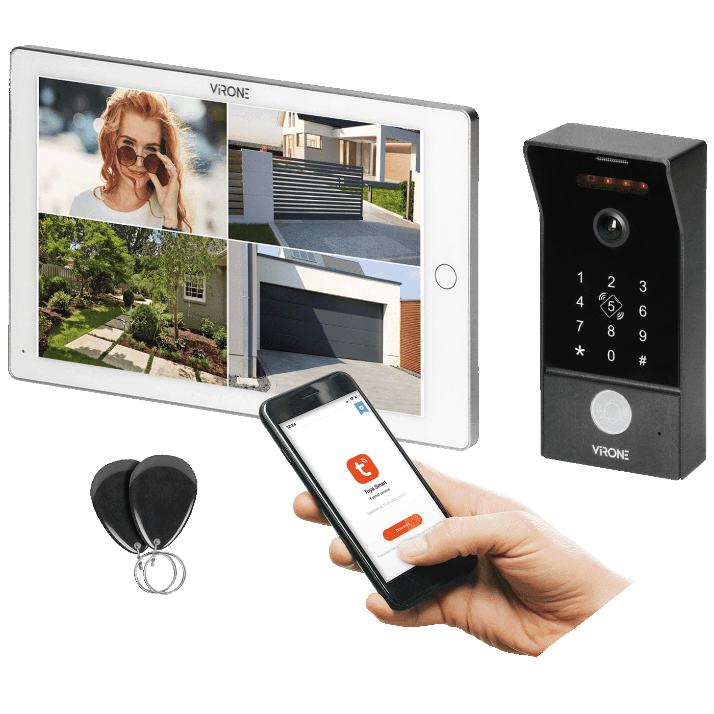 Virone Video interfon Mailo VDP-70/W, 10", WiFi, RFID, Bijeli