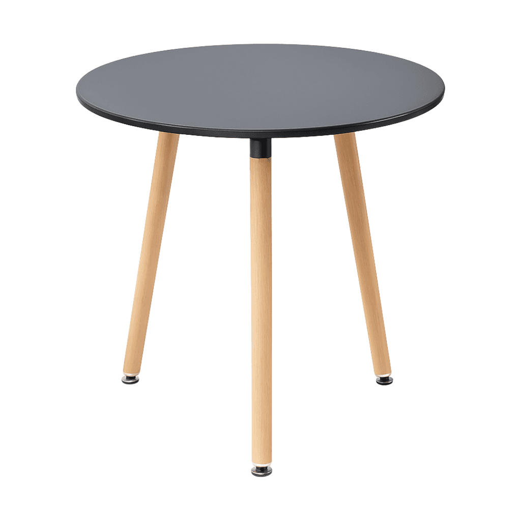Giga Trpezarijski okrugli stol Terra, 80cm, Crni