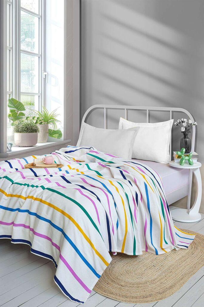 L'essentiel Maison Prekrivač za krevet za dvije osobe, smiješan, 200 x 235 cm, šareni