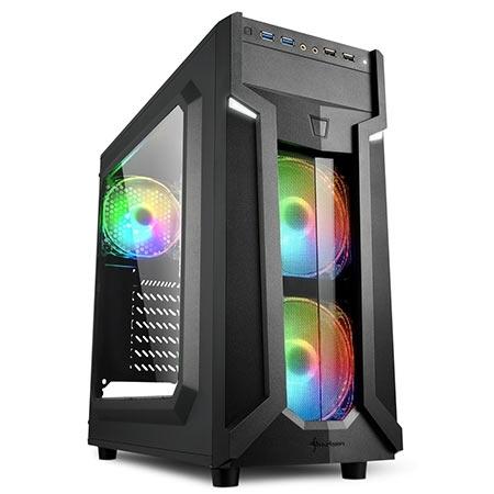 Kućište SHARKOON gaming, VG6-W RGB, ATX, ventilator 3x120 mm LED, 2xUSB3, Window,