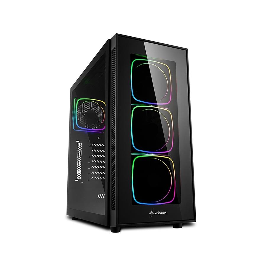 Kućište SHARKOON gaming, TG6 RGB Addressable crno ATX, 4x 120mm LED