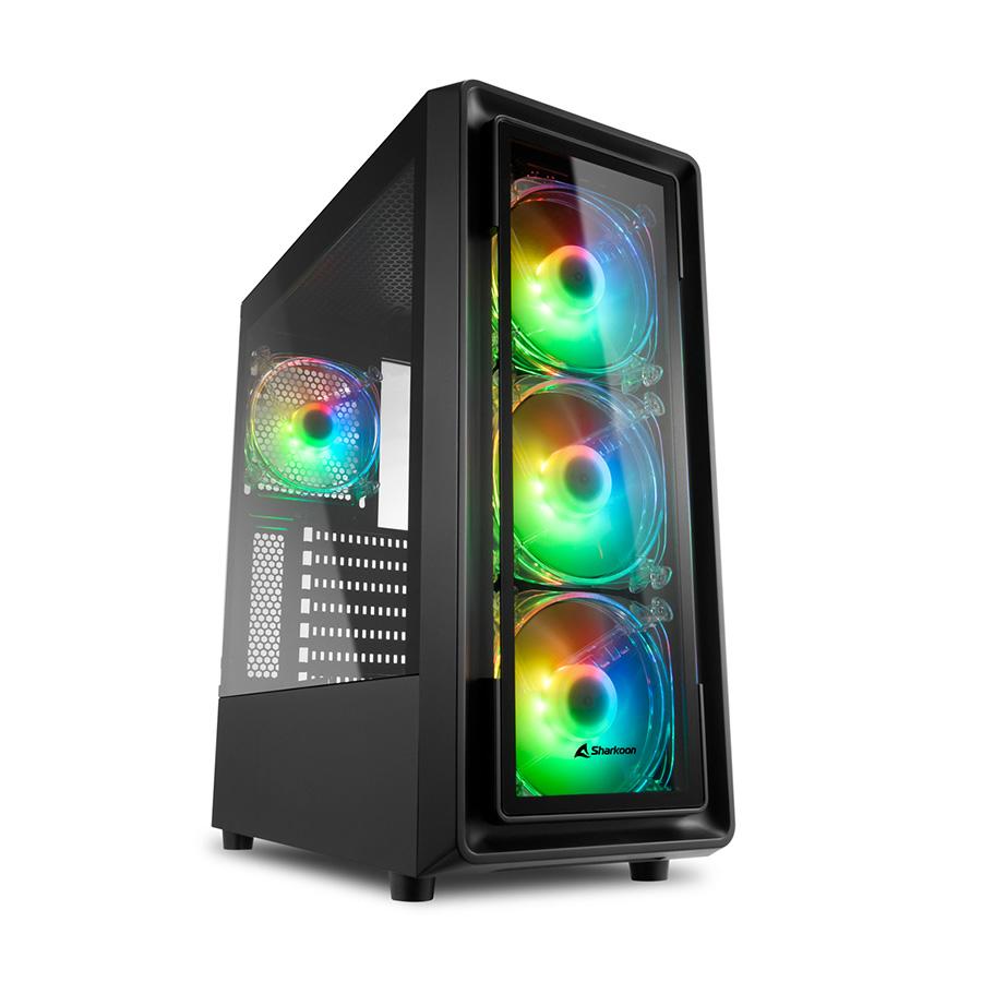 Kućište Sharkoon gaming, TK4 RGB, ATX, ventilator 4x120mm, Addressable RGB