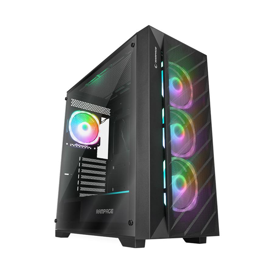 Kućište gaming RAMPAGE PRIME Mesh, Tempered Glass, 4*ARGB Fan Hub, E-ATX