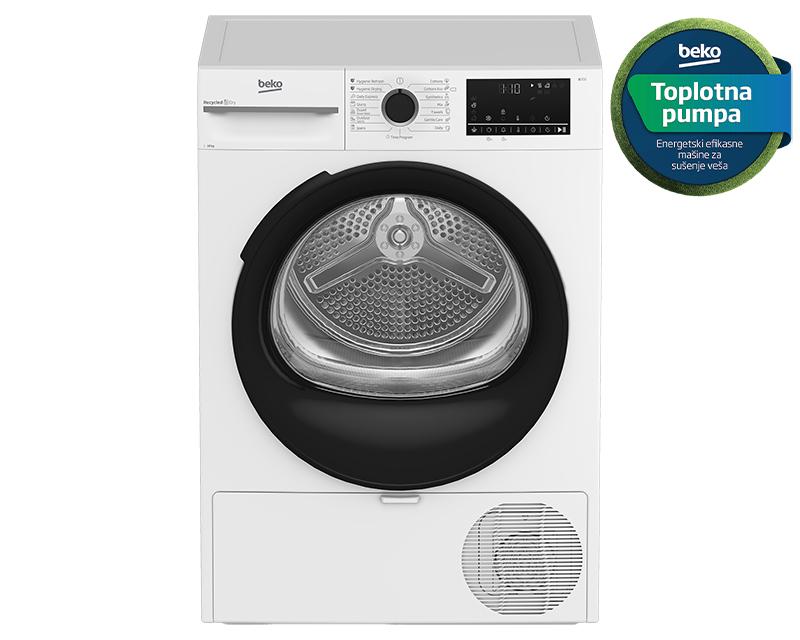 BEKO Sušilica rublja BM3T40230W, 10 kg, toplinska pumpa, bijela