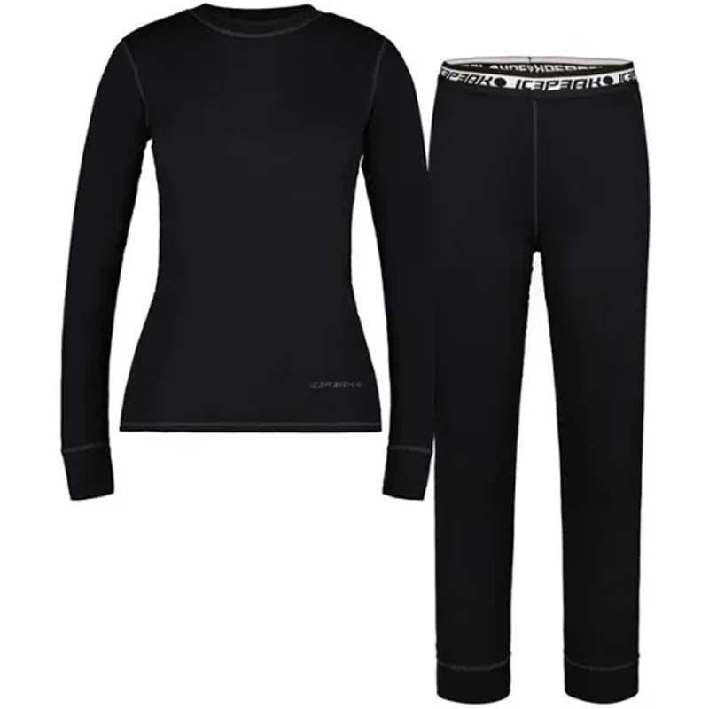 Ice Peak ženski set aktivnog donjeg rublja Ivey, crne boje