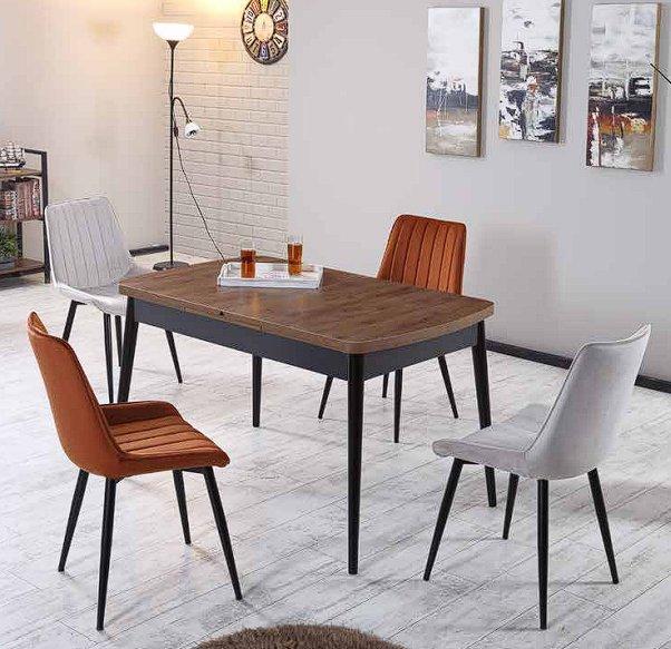 MyMassa Trpezarijski sto Zen amalfi, Braon - crni