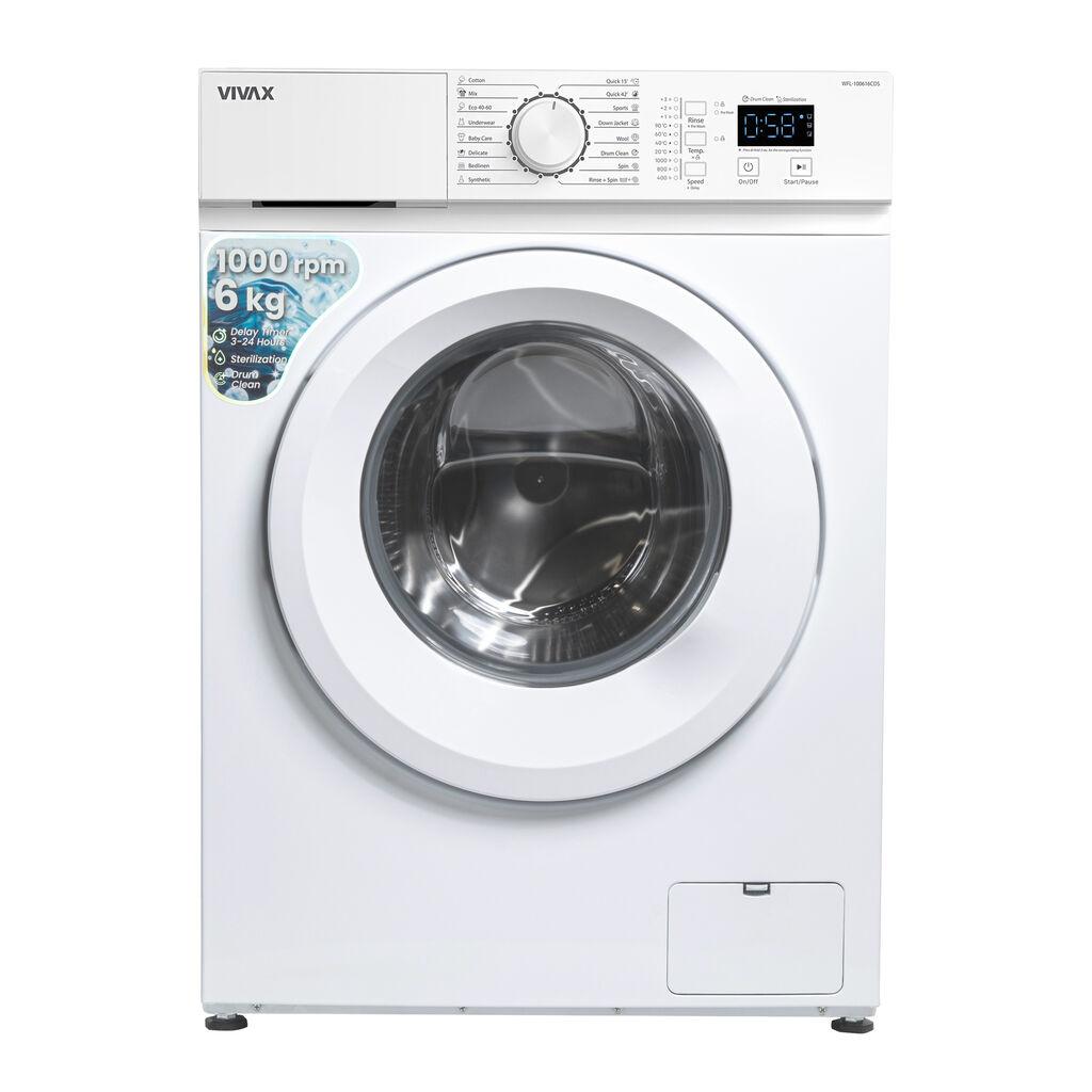 Vivax Mašina za veš Wfl-100616cs, 6 kg, 1000 rpm, Bijela