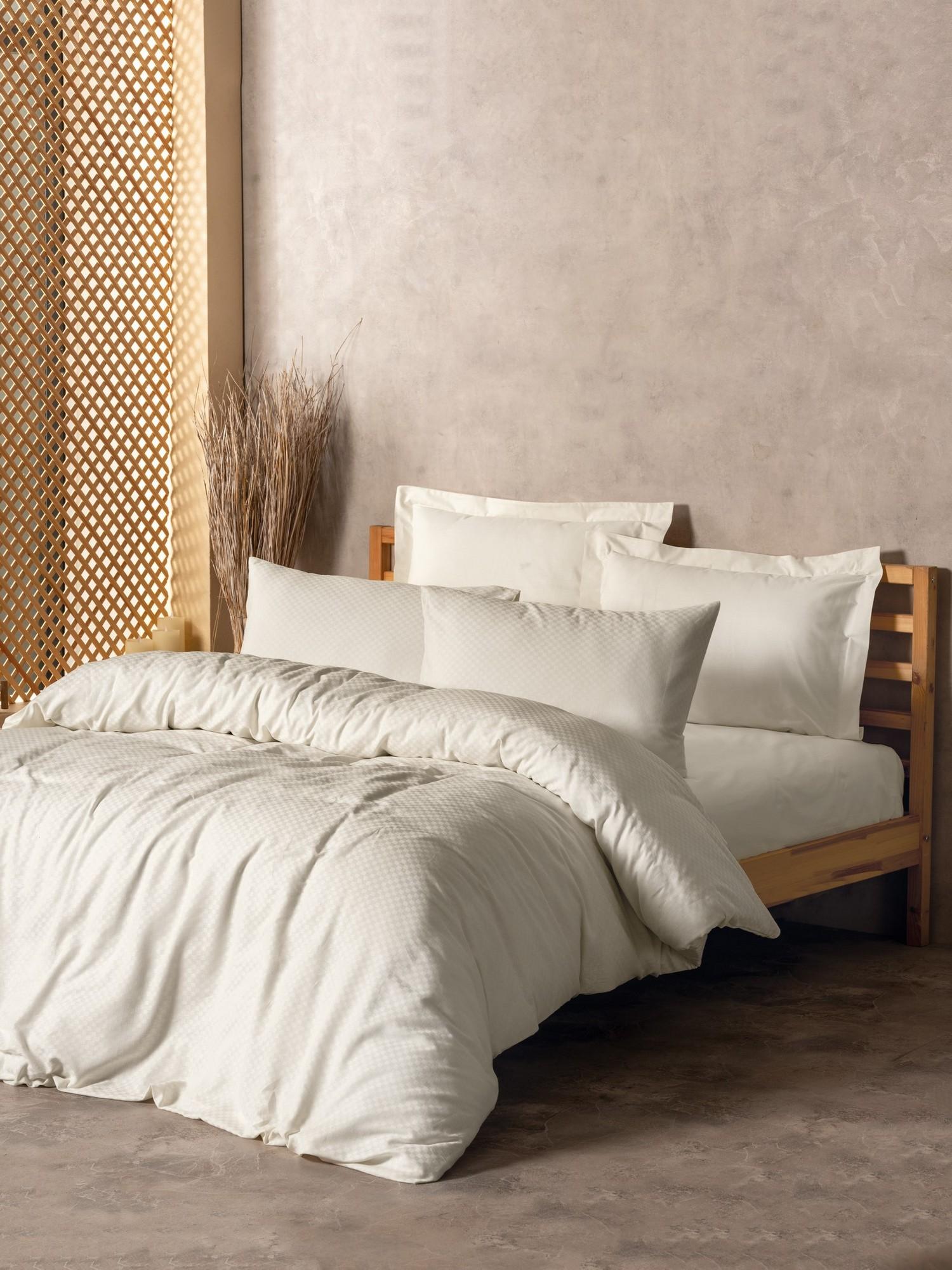 L'essentiel Maison set posteljine Plaid, 160x220cm, krem