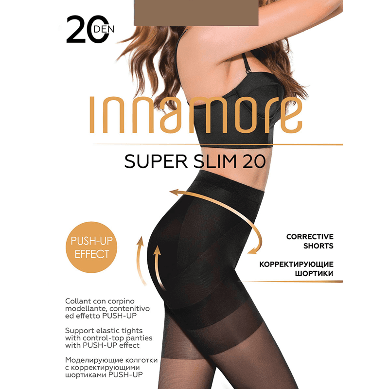 Innamore Ženske hulahopke Super Slim 20, Crne