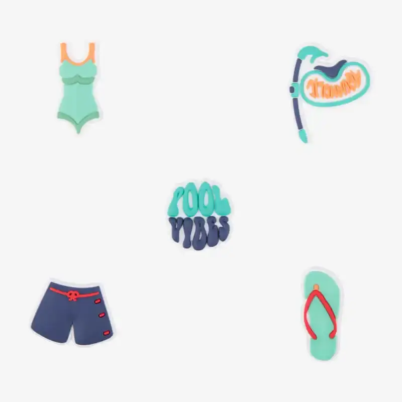 Coqui Amuletz Bazen, 5 komada, Šareni