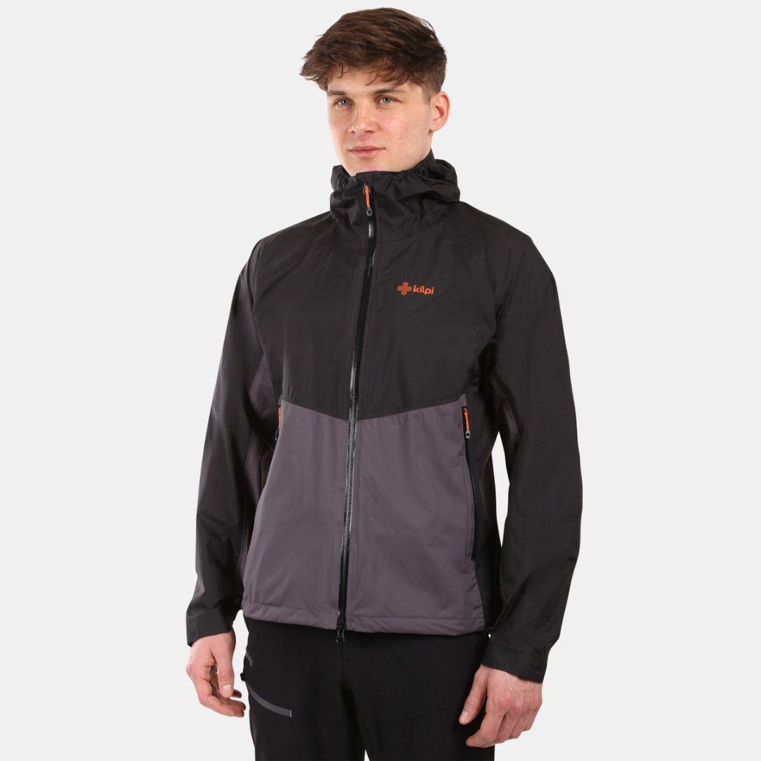 Kilpi Muška jakna Hardshell and Waterproof Hurricane, Crno-siva