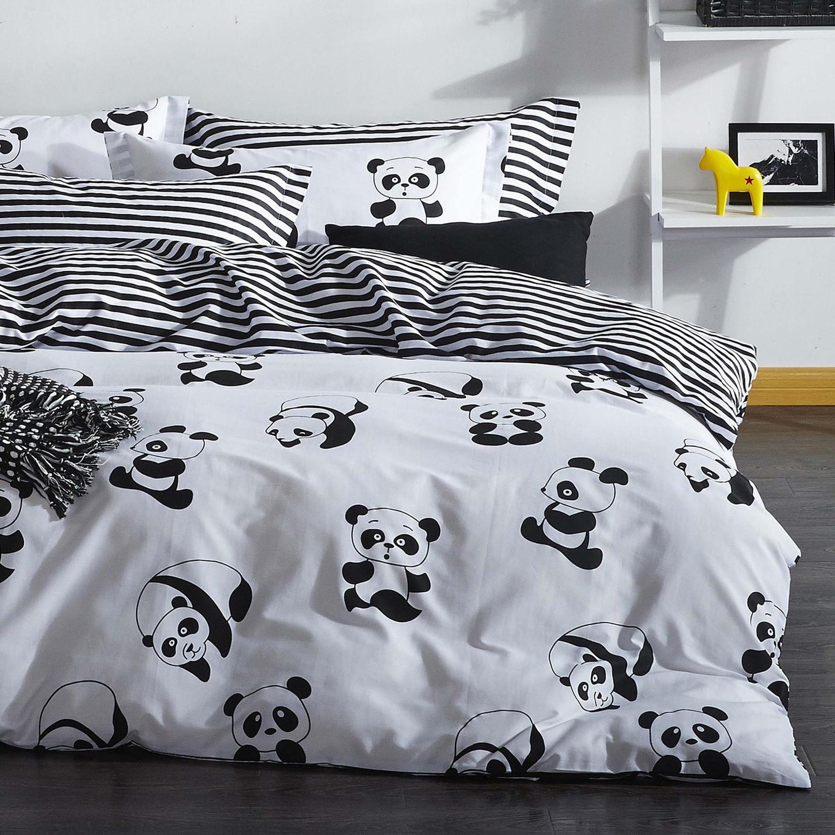 L'essentiel Maison Set Dvokrevetna posteljina Panda, 200x220cm, bijela