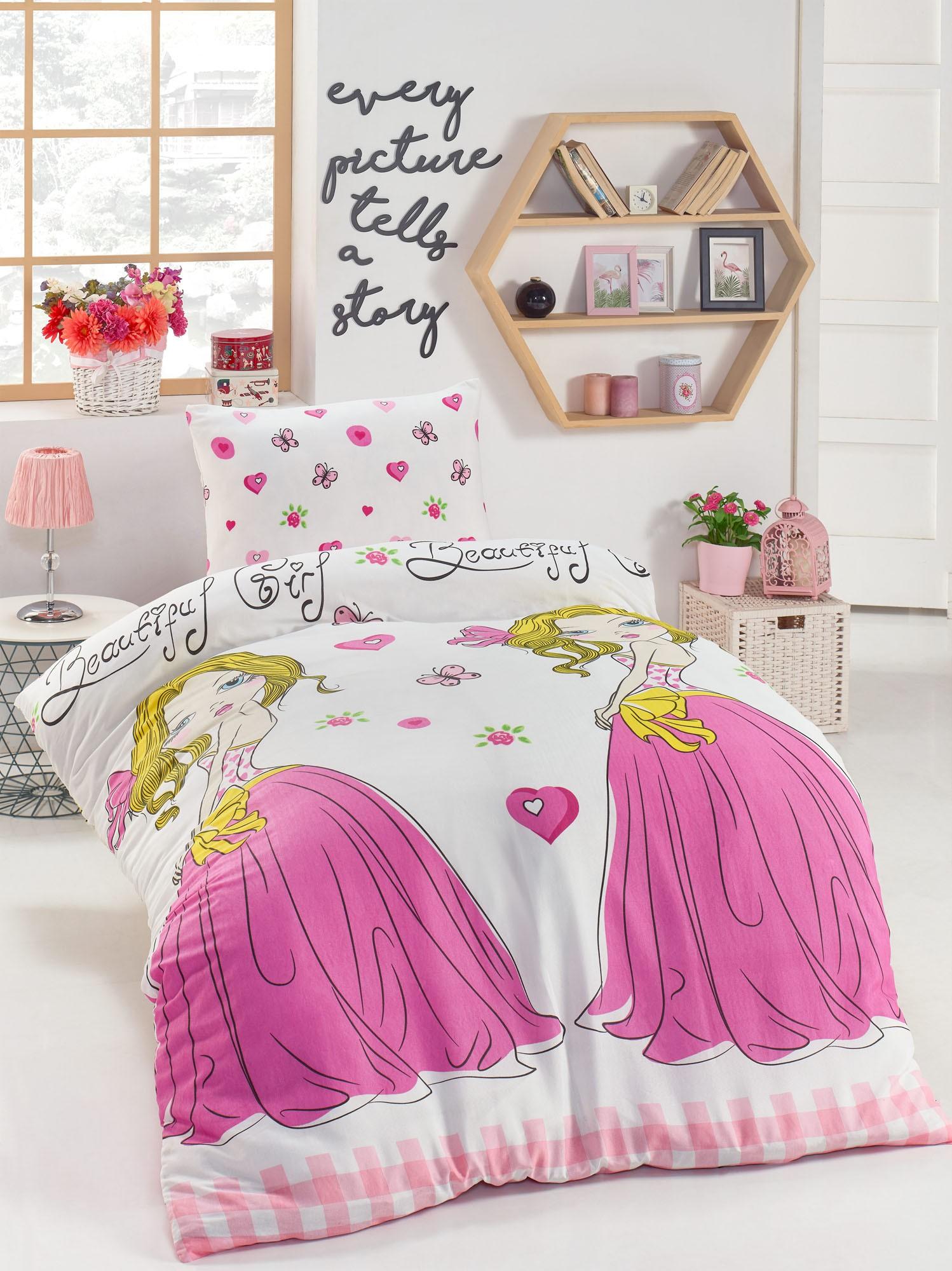 L'essentiel Maison Set za jedan krevet Beautful Girl, 140x200cm, roze