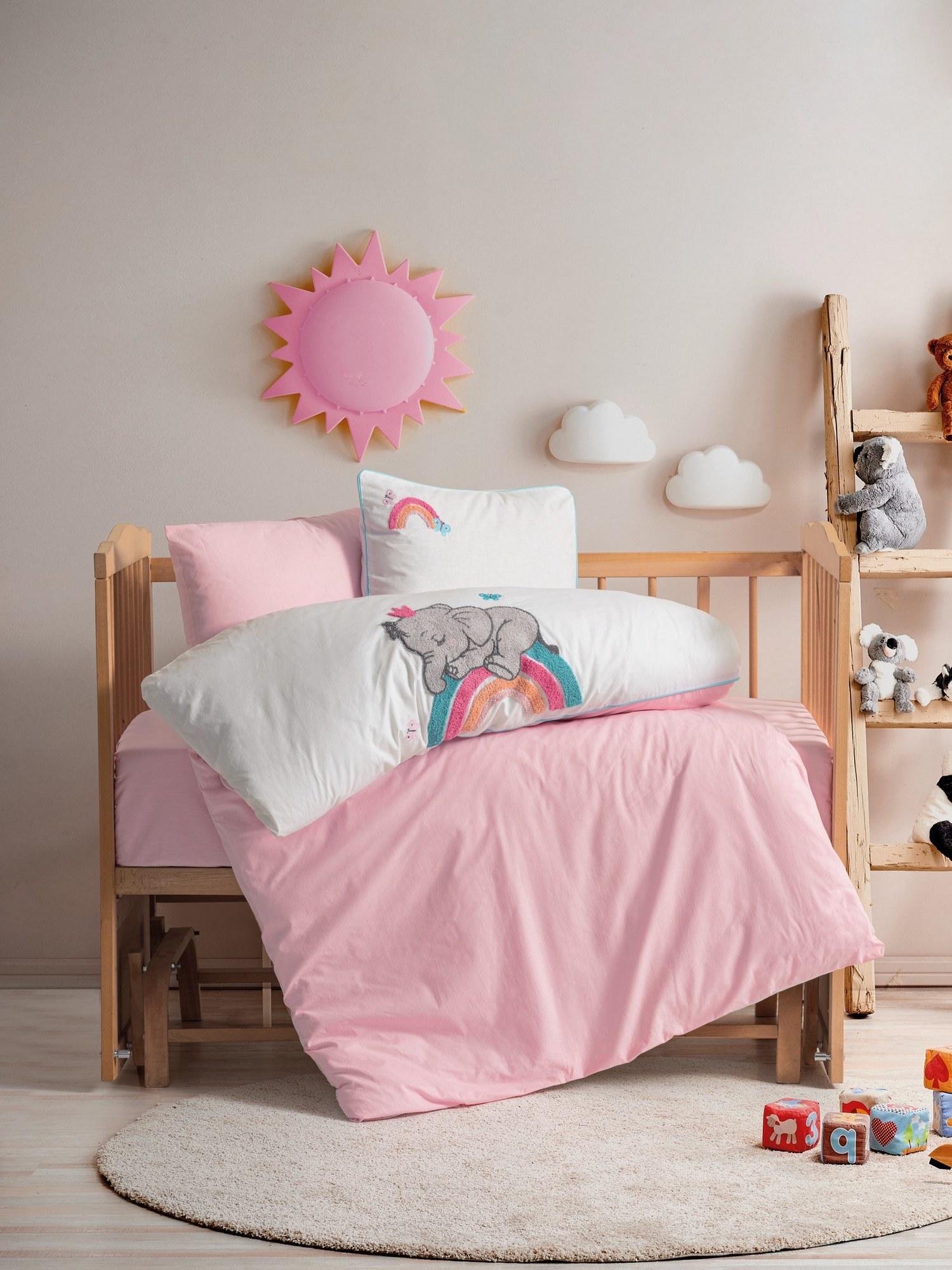L'essentiel Maison Baby posteljina Lucky, 100x150cm, roza