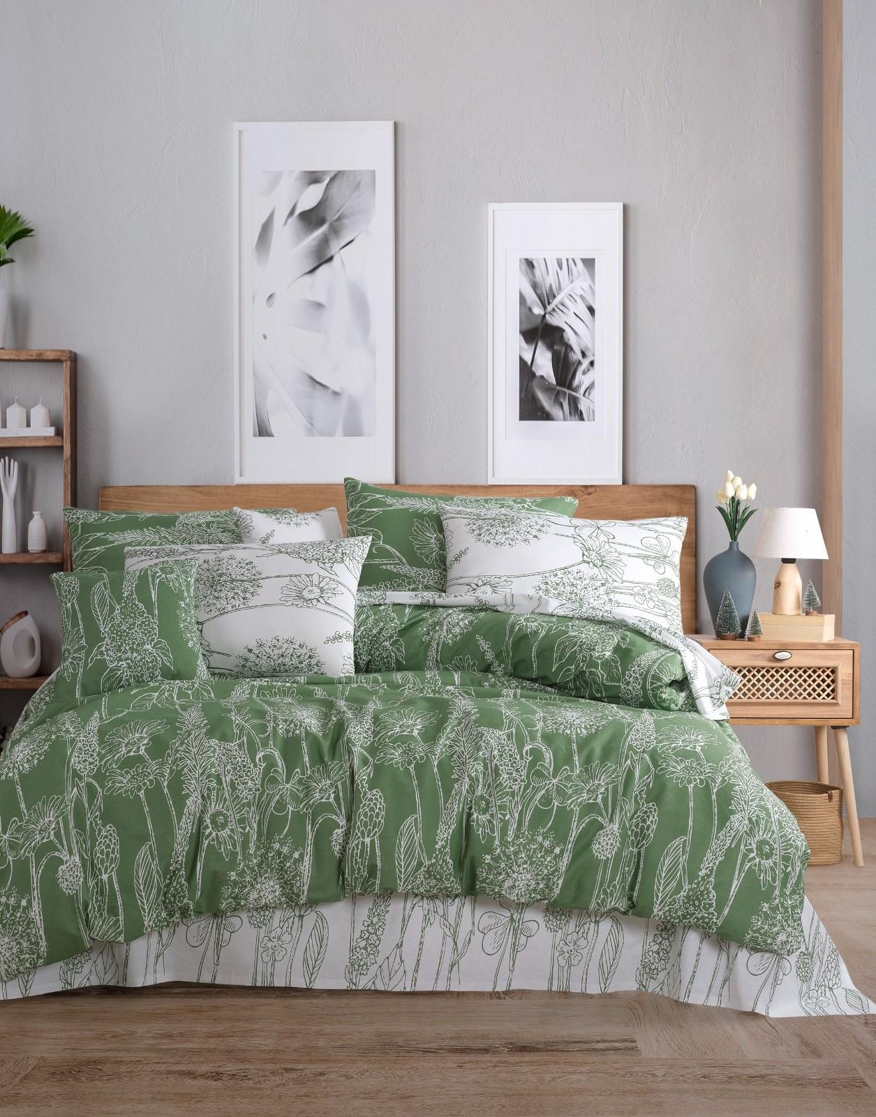 L'essentiel Maison set posteljine Lara, 160x240cm, zelena