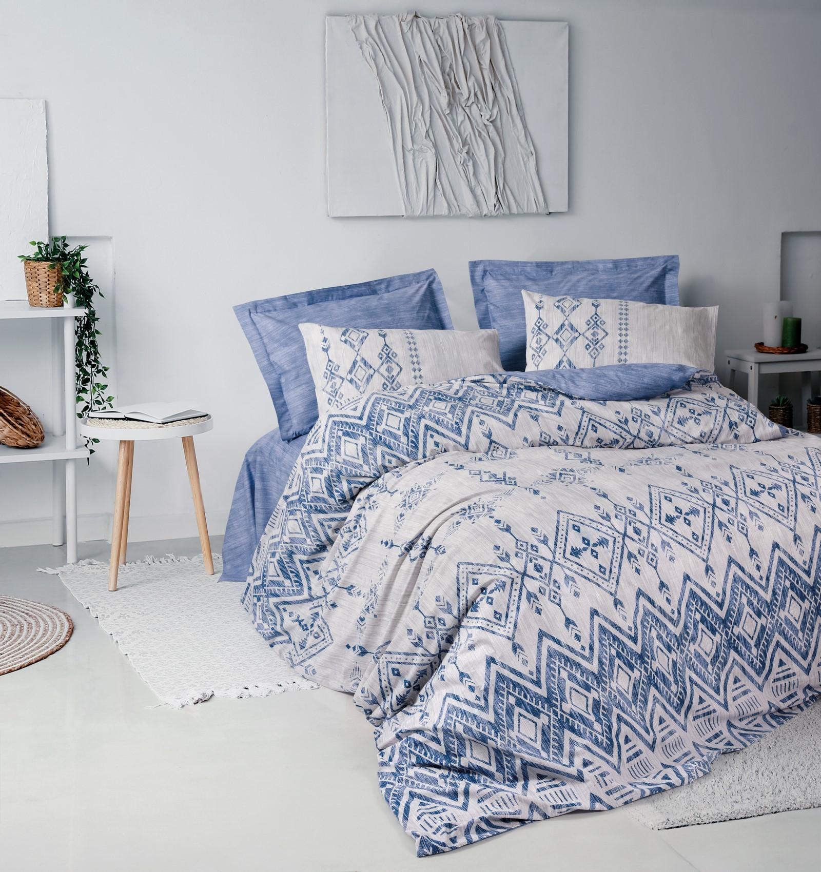 L'essentiel Maison set posteljine Cleo, 160x220cm, plava