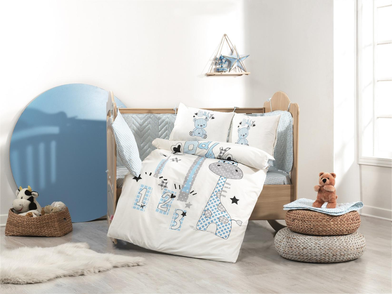L'essentiel Maison Baby posteljina Buddy, 100x150cm, plava
