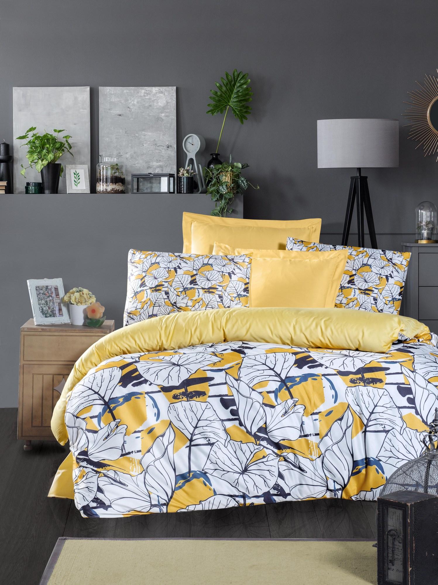 L'essentiel Maison set posteljine Cassie, 160x220cm, žuta