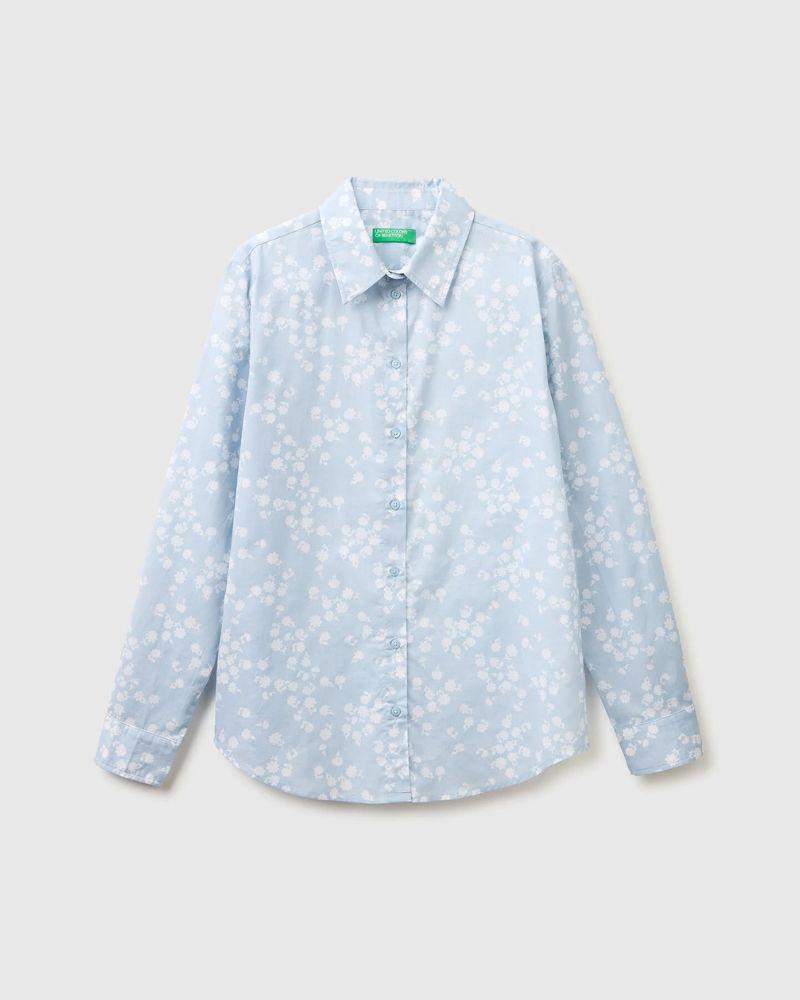 Benetton Ženska košulja 5Q6SDQ0AY-66R-XS, Plava