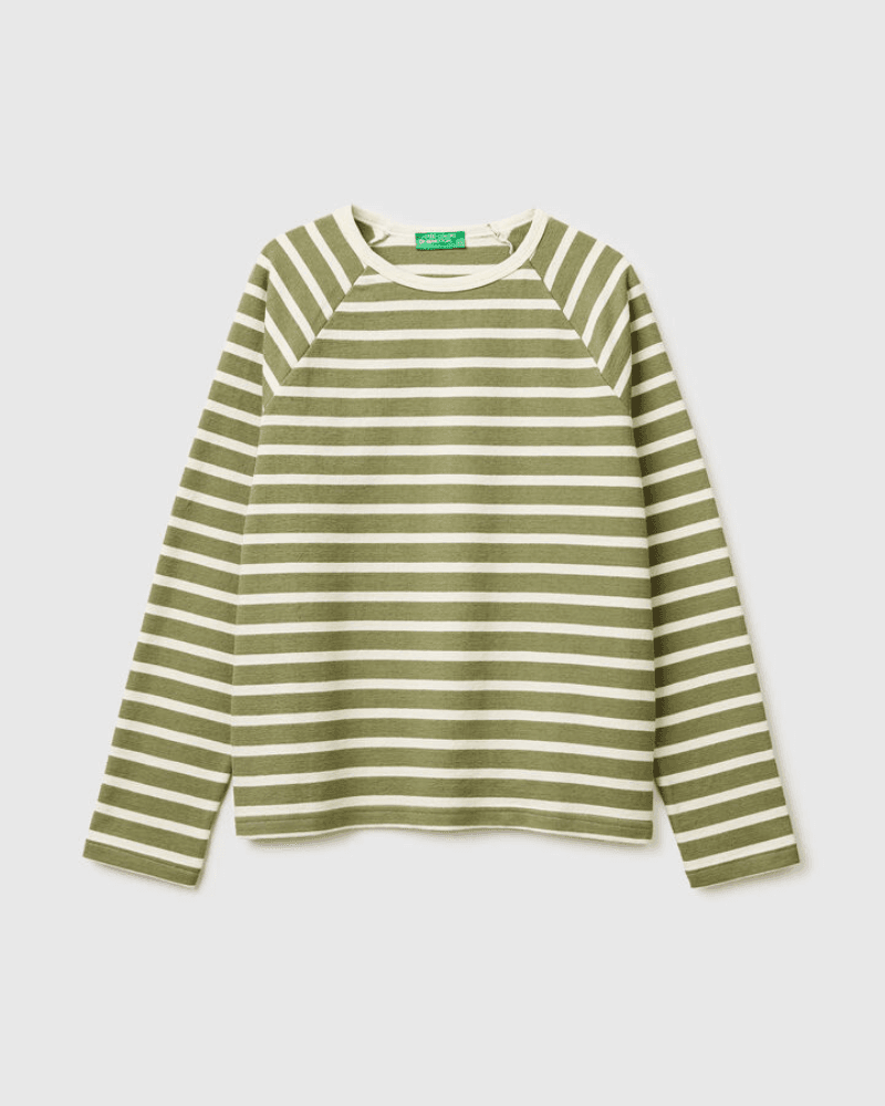 Benetton Ženska majica dugih rukava 3PNUD10C5-905-S, Zelena