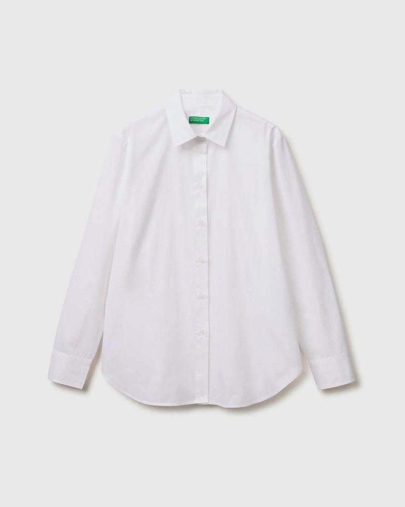 Benetton Ženska košulja 5HAXDQ0D8-101-M, Bijela