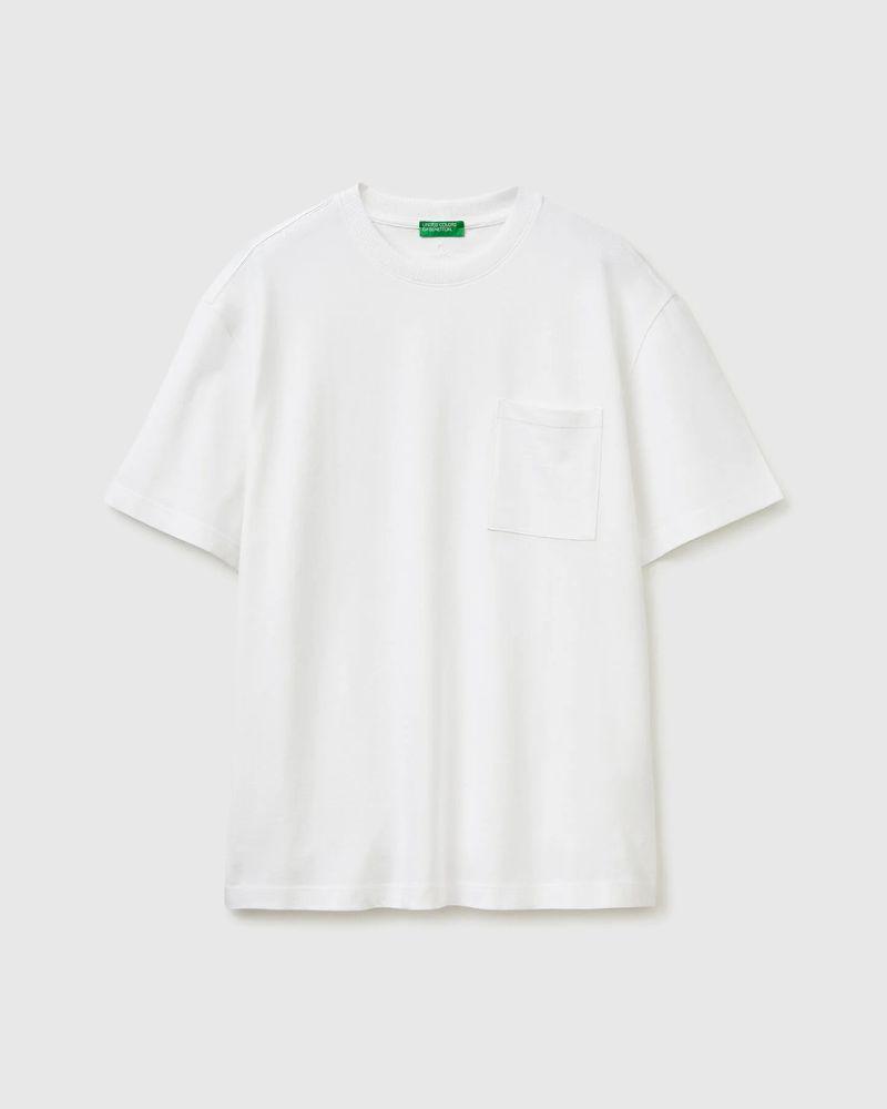Benetton Muška majica 3MI5U10BO-101-L, Bijela