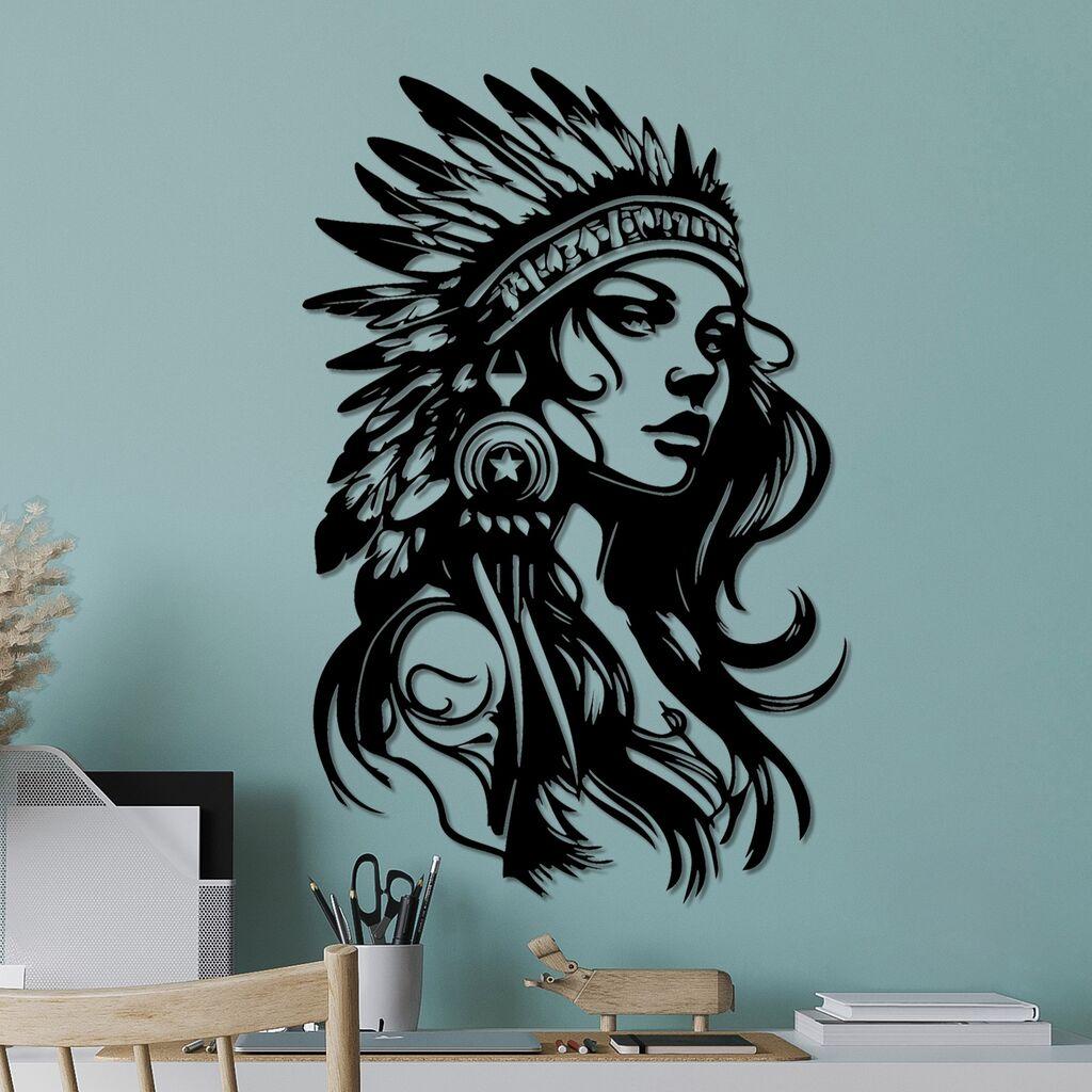 Wallity Zidna dekoracija Native, 35 x 56 cm, Crna