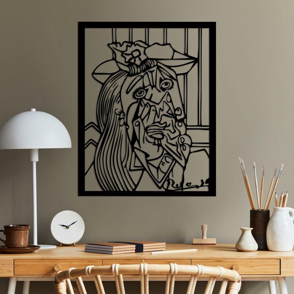 Wallity Zidna dekoracija Picasso 2, 44 x 56 cm, Crna