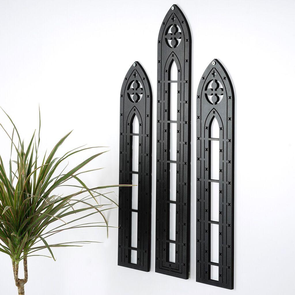 Wallity Zidna dekoracija CRY022, 66 x 11 cm, Crna