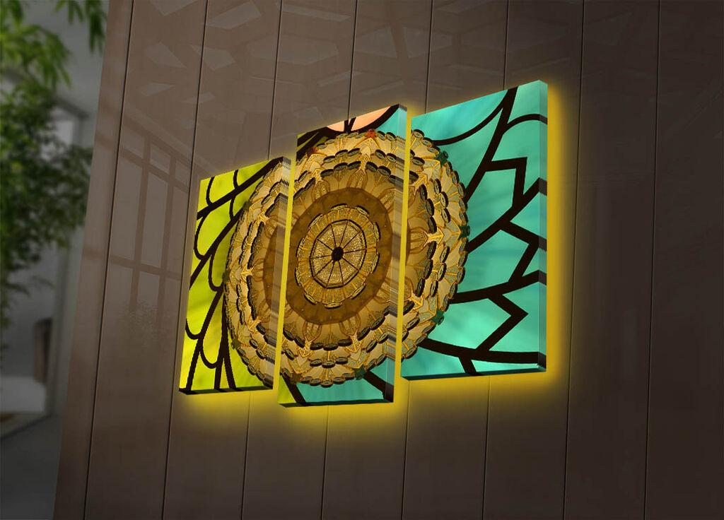 Wallity LED zidna dekoracija 3PATDACT-6, 82 x 50 cm, Šarena