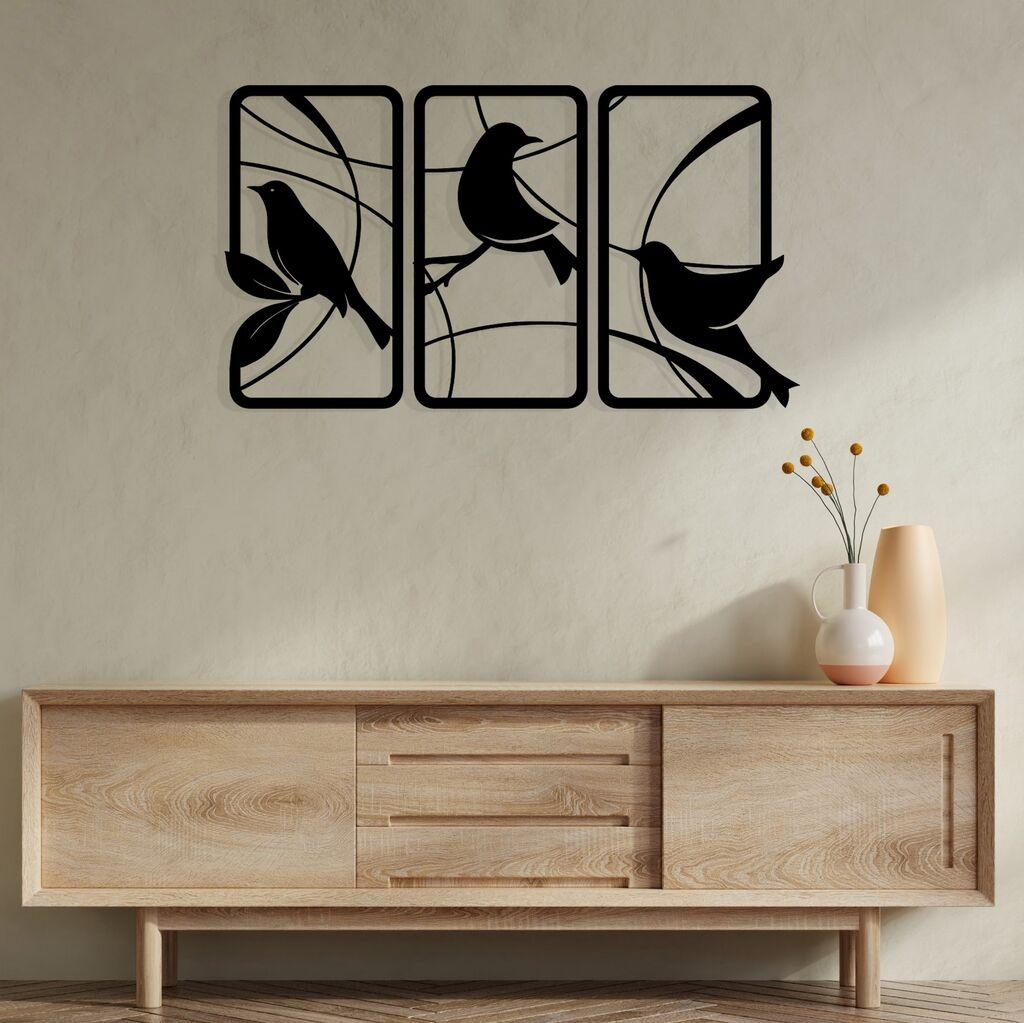 Wallity Zidna dekoracija Sentimiento 337, 120 x 68 cm, Crna