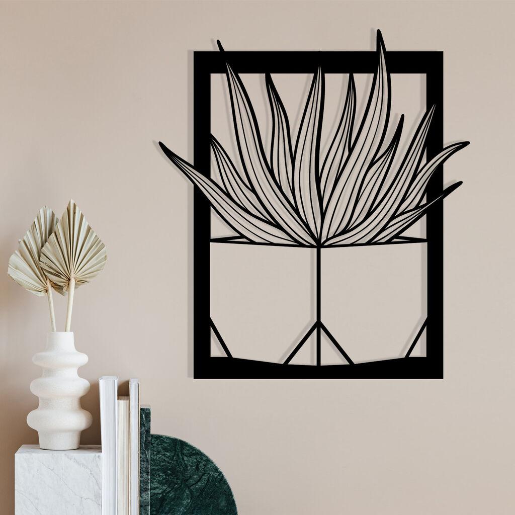 Wallity Zidna dekoracija Lagom, 46 x 52 cm, Crna