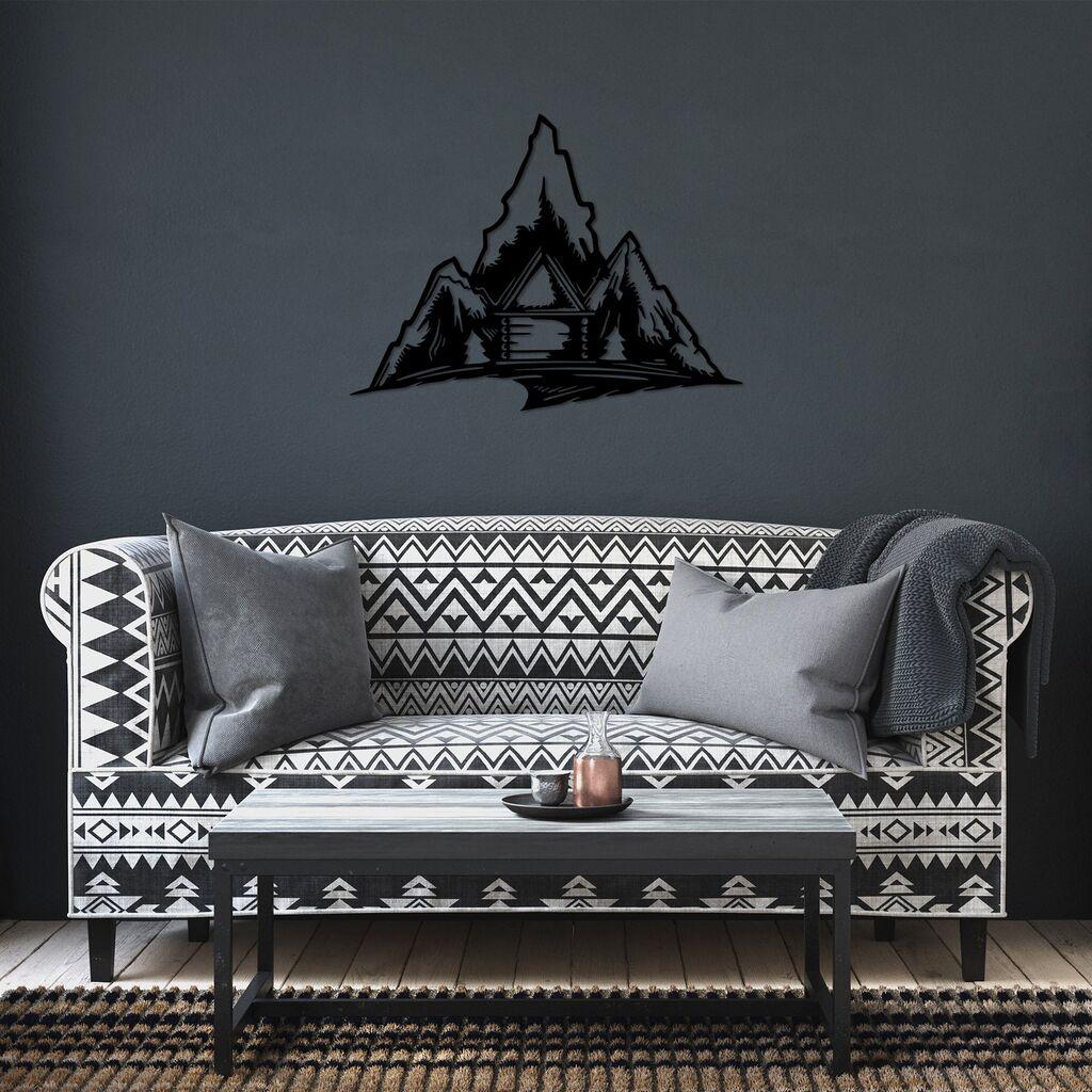 Wallity Zidna dekoracija Everest, 52 x 70 cm, Crna