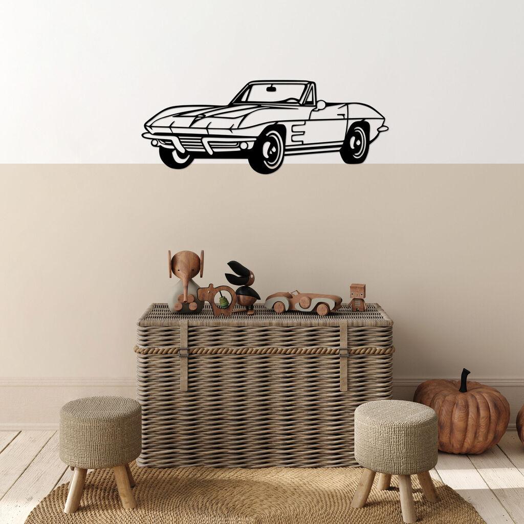 Wallity Zidna dekoracija Brza i antička - 519, 26 x 70 cm, Crna